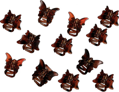 12 Tort  Mini Small Butterfly Hair Claw Clips Clamps