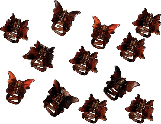 12 Tort  Mini Small Butterfly Hair Claw Clips Clamps