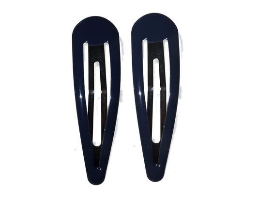 7cm Large Navy Bendies Sleepies Snap Clips Hair Clips Slides School Colour