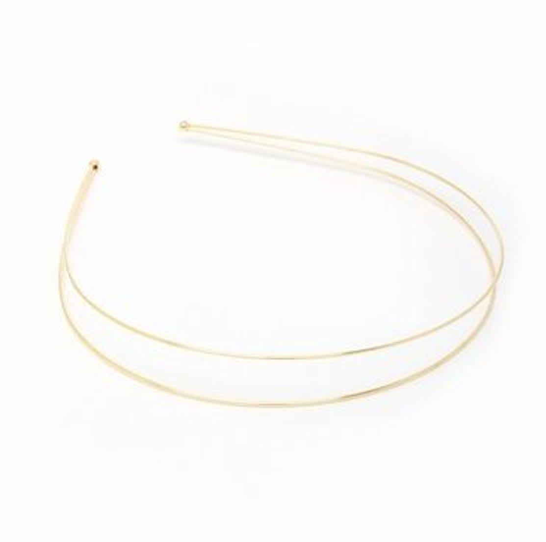 Gold Twin Row Metal Wire Tiara Base Hair Band Crafting Bridal Wedding Prom