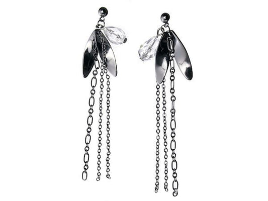 Crystal Chain Earrings Womens Ladies Girls