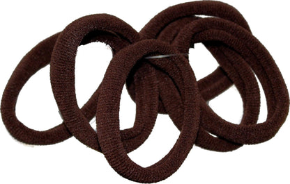 Dark Brown Jersey Endless Snag Free Hair Bobbles Hair Elastics Hair Bands