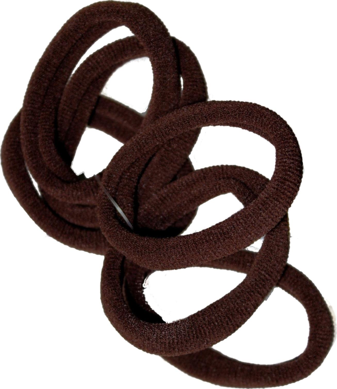 Dark Brown Jersey Endless Snag Free Hair Bobbles Hair Elastics Hair Bands