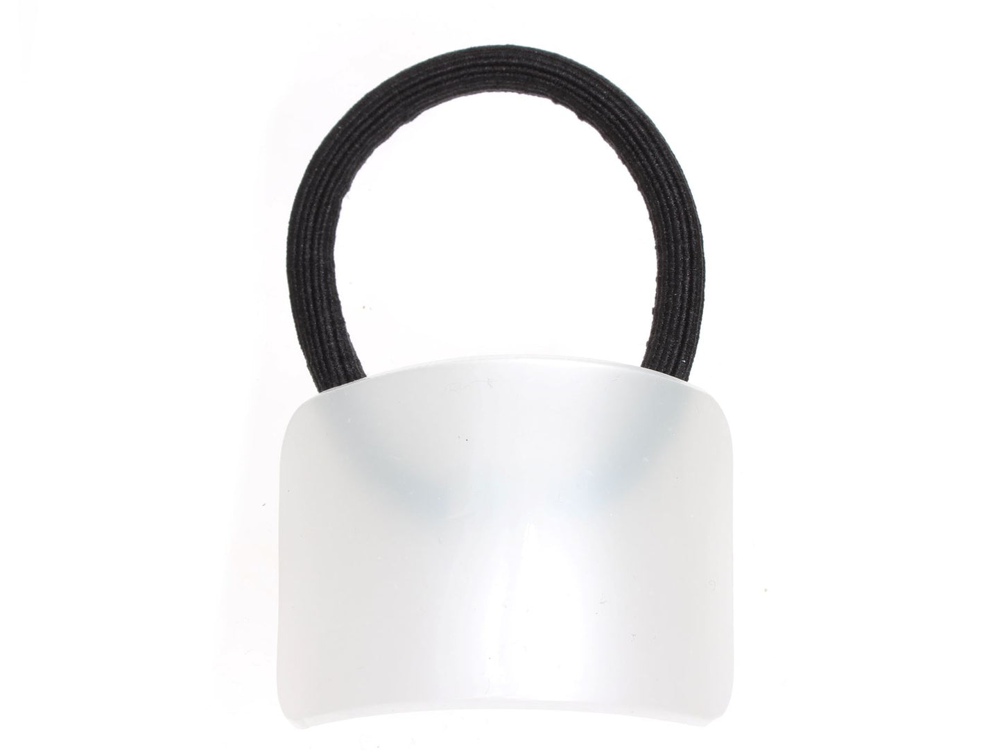 White Curved Ponytail Holder