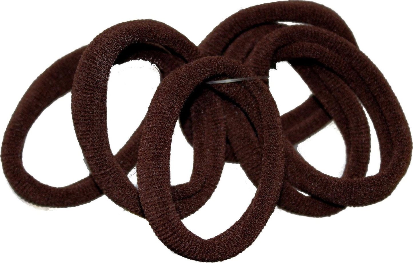 Dark Brown Jersey Endless Snag Free Hair Bobbles Hair Elastics Hair Bands