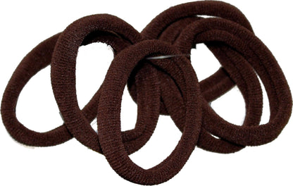 Dark Brown Jersey Endless Snag Free Hair Bobbles Hair Elastics Hair Bands