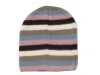 Winter Super Soft Knit Striped April Beanie Hat - Pink