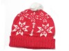 Winter Helga Knitted Beanie Hat - Cherry Pink