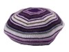 Winter Ultra Soft Striped Kelly Beret - Purple