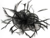 Black Lurex Flower Fascinator