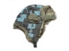 Weeton Patch Check Trapper Hat - Blue
