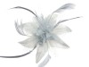 Silver Grey Spotted Fascinator