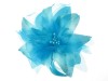 Blue Layered Flower Hair Clip