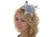 Silver Grey Spotted Fascinator
