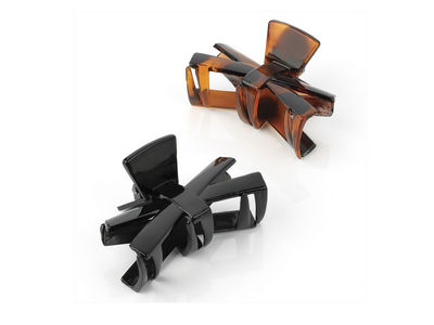 Black Brown Bow Hair Claw Clamp Clips