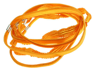 Bright Crinkle Headband Hair Elastics - Orange
