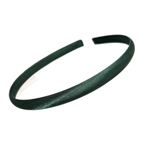 1cm Bottle Green Satin Headband