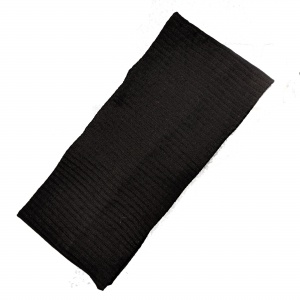 Black Textured Cotton Wide Headband Bandeau