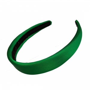 Emerald Green Padded Satin Hair Band