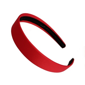 2.5cm Red Matte Satin Headband