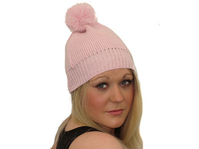 Winter Super Soft Gypsy Bobble Hat - Candy Pink