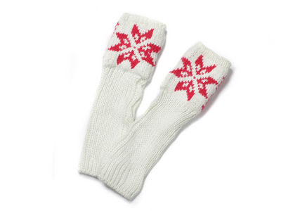 Winter Helga Knitted Hand Warmers - Winter White