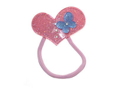Candy Pink Heart Butterfly Bobble