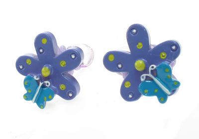 Purple Flower Butterfly Bobbles