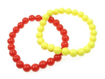 Beaded Bracelet - Yellow/Red
