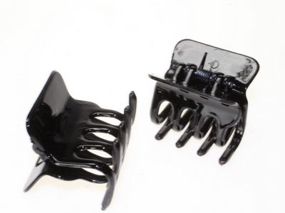 Black Square Hair Clamp Clips