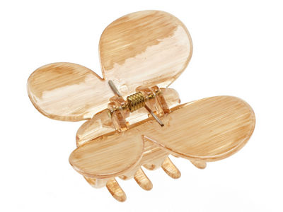 Butterfly Hair Claw Clip - Light Brown