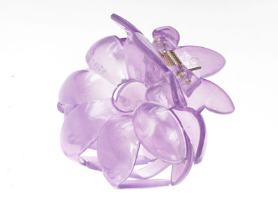 Purple Flower Hair Clamp Clip