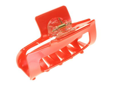 Coral Rectangle Hair Claw Clip