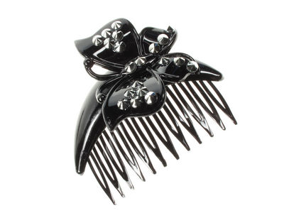 Black Butterfly Side Comb