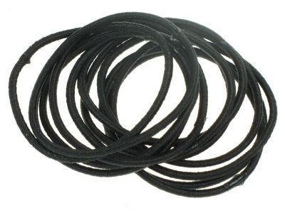 Black Mini Snag-Free Thin Elastics