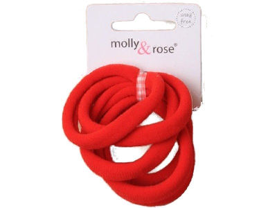 Red Jersey Endless Snag Free Hair Bobbles