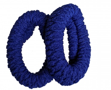 Large Blue Knit Endless Snag Free Hair Bobbles