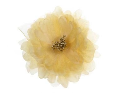 Gold Large Shimmer Flower Hair Clip