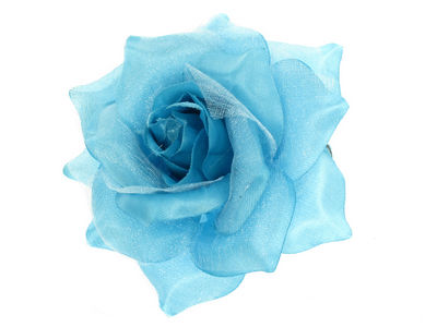 Blue Rose Flower Hair Clip