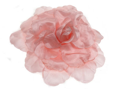 Tara Pale Pink Layered Flower Hair Clip / Brooch