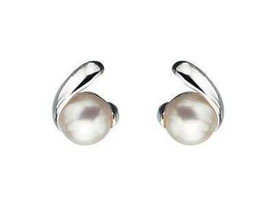 Pearl Twist Stud Earrings