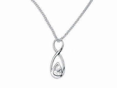 Clear CZ Figure of Eight Pendant