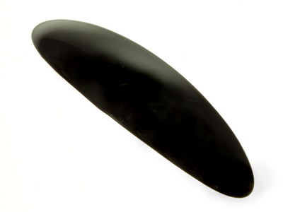 Black Oval French Clip Barrette