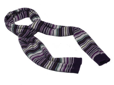 Winter Ultra Soft Striped Kelly Scarf - Purple