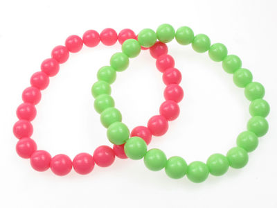 Beaded Bracelet - Pink/Green