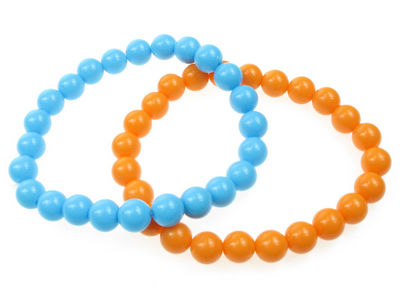 Beaded Bracelet - Blue/Orange