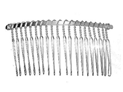 7.5cm Silver Side Hair Comb