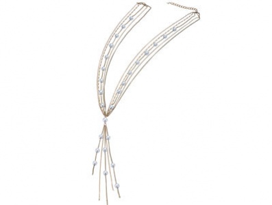 Pearl Bead Tassel Necklace
