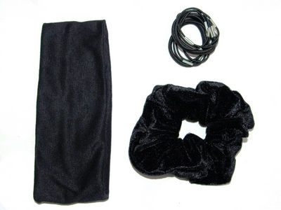 Black Velvet Hair Set