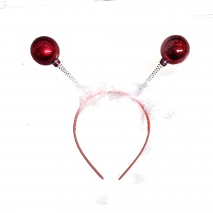 Red Christmas Bauble Deeley Bopper Hairband